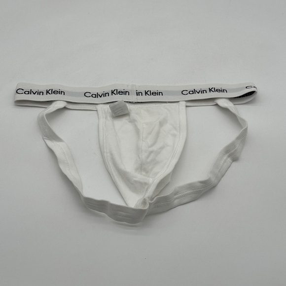 Calvin Klein CK men white cotton jock strap jockstrap underwear large - Picture 5 of 7